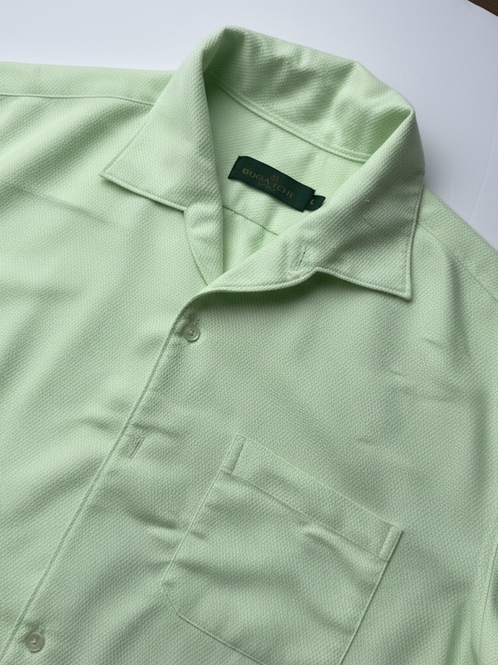 Bugatchi Mint Green Short-Sleeve Button Down Shirt